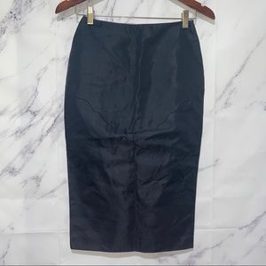 PRADA Black Midi A-Line Skirt - Made in Italy